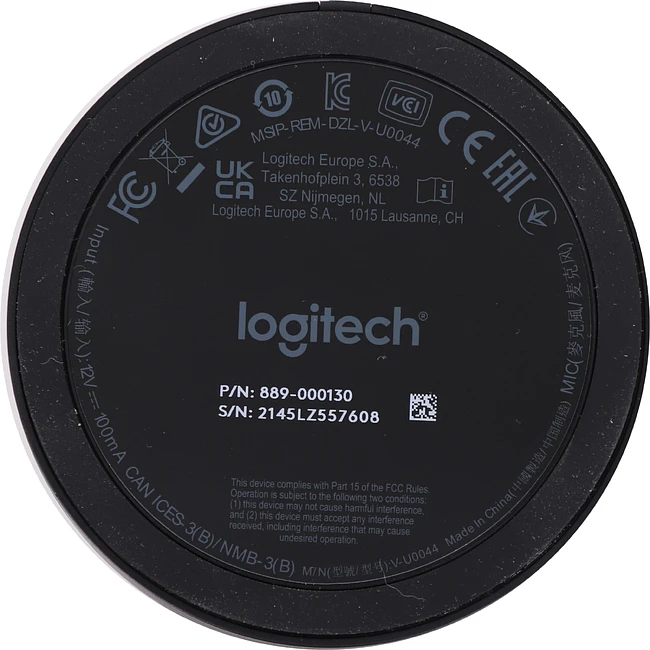Микрофон Logitech MeetUp черный (989-000405)