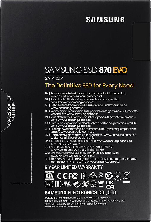 SSD диск Samsung 870 EVO 2TB (MZ-77E2T0B/EU)