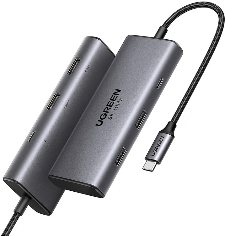 USB-хаб Ugreen CM639	Space Gray (35625)