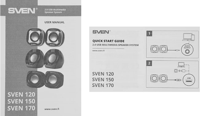 Акустика Sven 150 черный/синий (SV-013509)