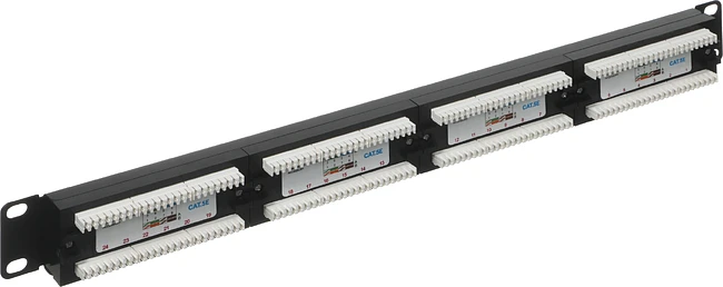 Патч-панель NTSS NTSS-PP-1U-24-UTP-RJ45-5E-D 19 1U
