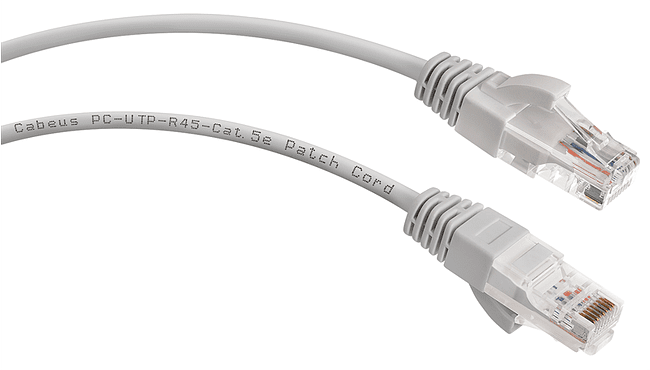 Патч-корд Cabeus PC-UTP-RJ45-Cat.5e-1m-LSZH серый
