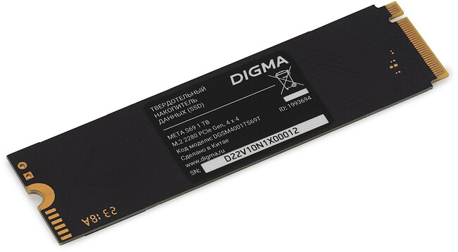 SSD диск Digma Meta S69 M.2 2280 1TB (DGSM4001TS69T)