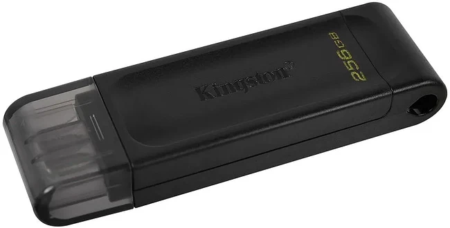 USB Flash-накопитель Kingston Data Traveler 70 Type-C 256Gb черный (DT70/256GB)