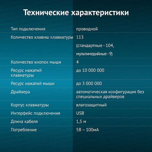 Набор периферии Oklick S650 черный (1875246)