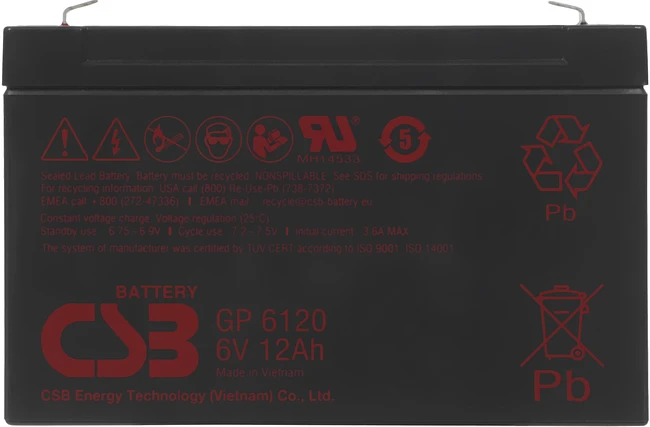 Аккумулятор для ИБП CSB GP6120 6В 12Ач