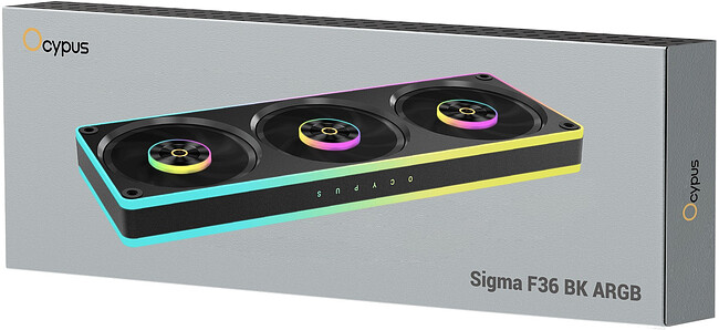 Вентилятор для корпуса Ocypus Sigma F36 BK ARGB черный (Sigma-F36-BK3AM00X-GL)