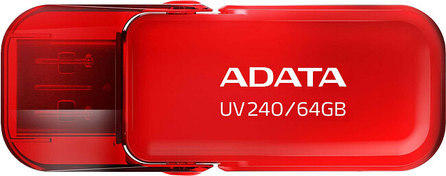 USB Flash-накопитель A-Data AUV240-64G-RRD 64GB красный USB Flash-накопитель A-Data AUV240-64G-RRD 64GB красный