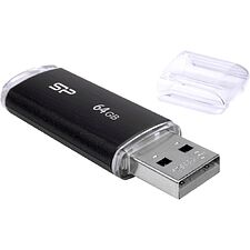 USB Flash-накопитель Silicon-Power Ultima U02 64Gb Black (SP064GBUF2U02V1K)