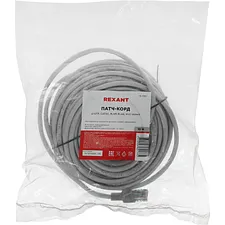 Патч-корд Rexant 18-1010 15м серый