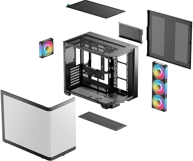 Корпус DeepCool CG530U 4F ATX без БП черный (R-CG530U-BKAGA4-G)