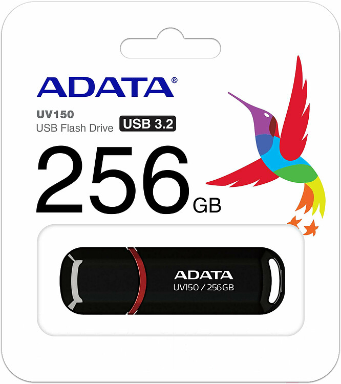 USB Flash-накопитель A-Data UV150 256Gb черный (AUV150-256G-RBK)