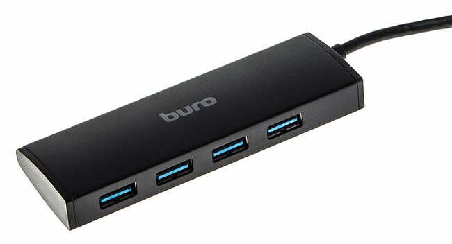 USB-хаб Buro BU-HUB4-0.5-U3.0 черный