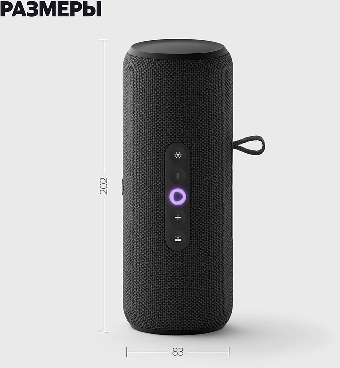 Умная колонка Яндекс Станция Стрит черный (YNDX-00030BLK)