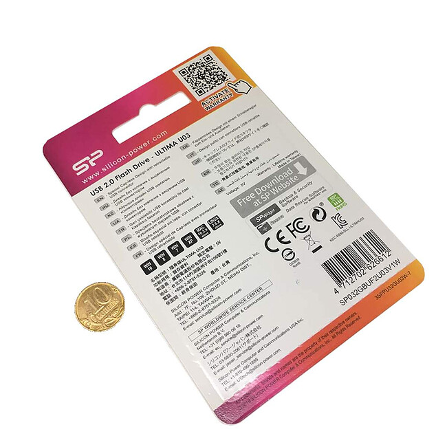 USB Flash-накопитель Silicon-Power Ultima U03 32GB белый (SP032GBUF2U03V1W)