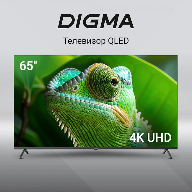 Телевизор Digma DM-LED65UQB31 черный/черный
