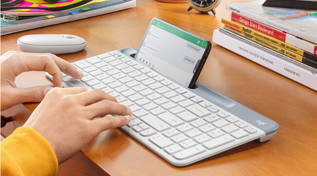 Клавиатура Logitech K580 белый/серебристый (920-009209)