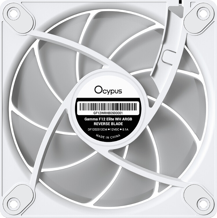 Комплект вентиляторов для корпуса Ocypus Gamma F12 Elite WH ARGB Reverse Blade 3 IN 1 White (Gamma-F12-WH3AM01E-GL)