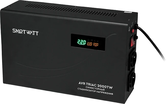 Стабилизатор напряжения Smartwatt AVR Triac 2000TW черный (4512020380003)