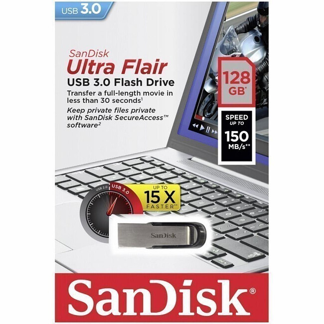 USB Flash-накопитель SanDisk Cruzer Ultra Flair CZ73 128GB (SDCZ73-128G-G46)