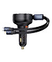 Автомобильное зарядное Baseus Enjoyment Pro U+Retractable C 60W Cluster Black (C00057802111-02)