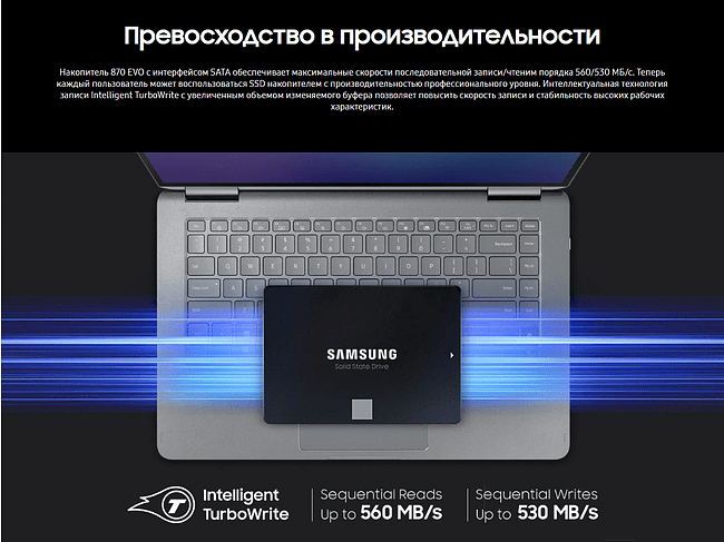 SSD диск Samsung 870 Evo 1TB (MZ-77E1T0B/EU)