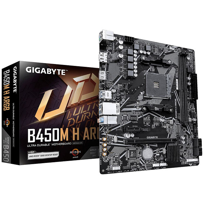Материнская плата GigaByte B450M H ARGB