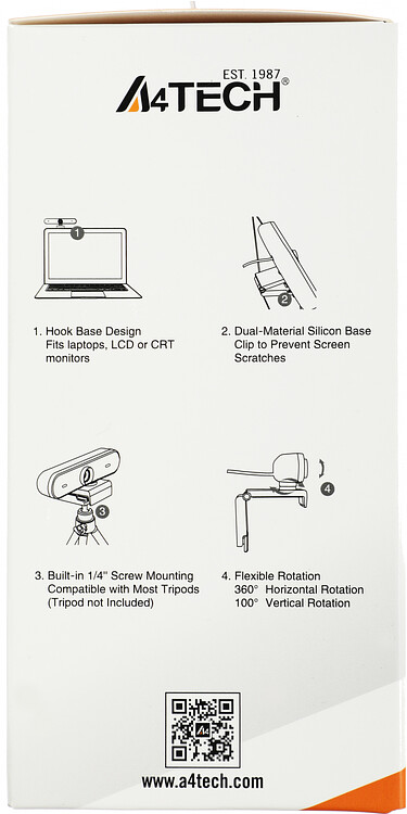 Веб-камера A4Tech PK-980HA черный