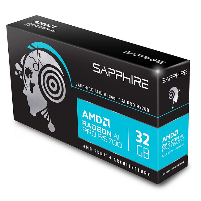 Видеокарта Sapphire AI Pro R9700 AI 32GB GDDR6 (32358-01-20G)