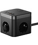 Удлинитель Baseus E00066400117-00 PowerCombo Cube Power Strip 3AC+2U+2C 30W 1.5m EU Cluster Black (BPS30-3E)