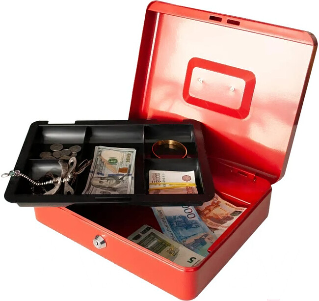 Ящик для денег Silwerhof 90x300x240 красный