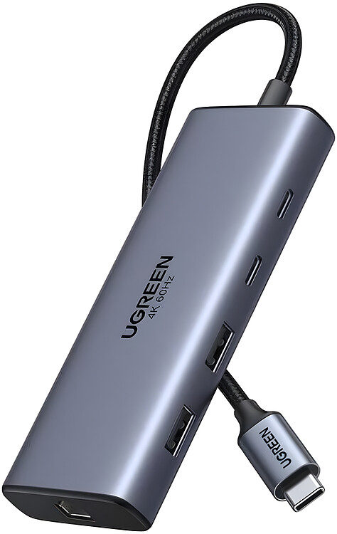 USB-хаб Ugreen CM639	Space Gray (35625)