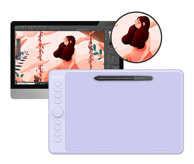 Графический планшет Parblo Intangbo M Purple