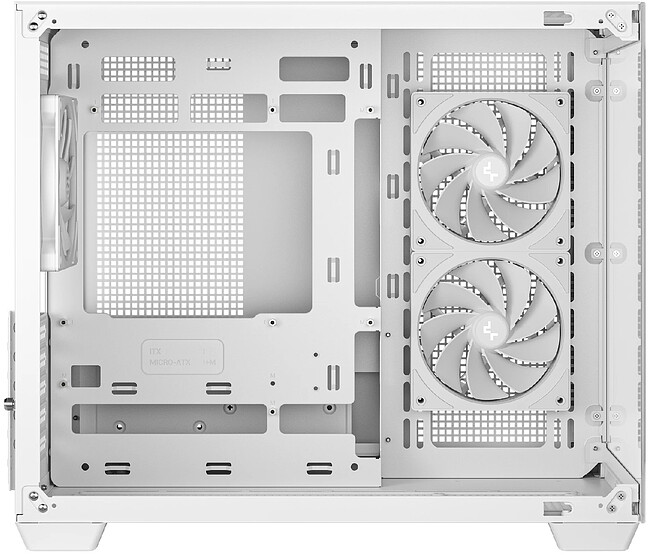 Корпус DeepCool CG330 3F WH mATX без БП белый (R-CG330-WHNGM3-G)