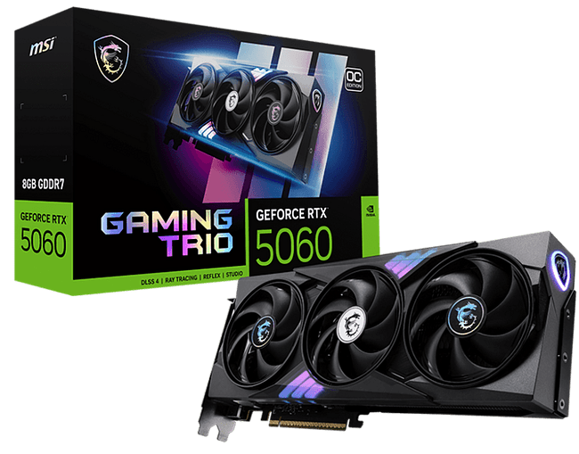 Видеокарта MSI GeForce RTX 5060 8G Gaming Trio OC