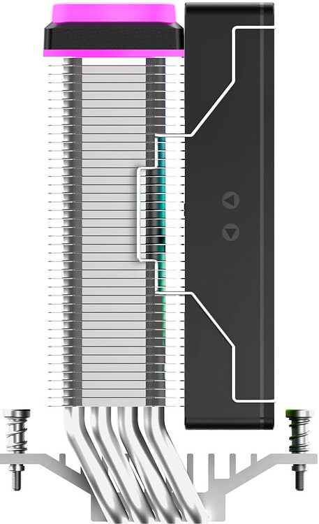 Кулер для процессора Ocypus Delta A40 SE BK ARGB черный (Delta-A40-BK1AAWN00S-GL)