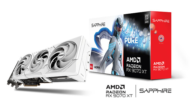 Видеокарта Sapphire RX 9070XT Pure OC 16GB GDDR6 (11348-02-20G)
