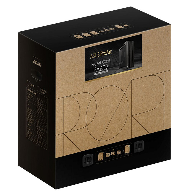Корпус ASUS Proart PA602 Wood Metal PWM Black (90DC00J0-B09020)