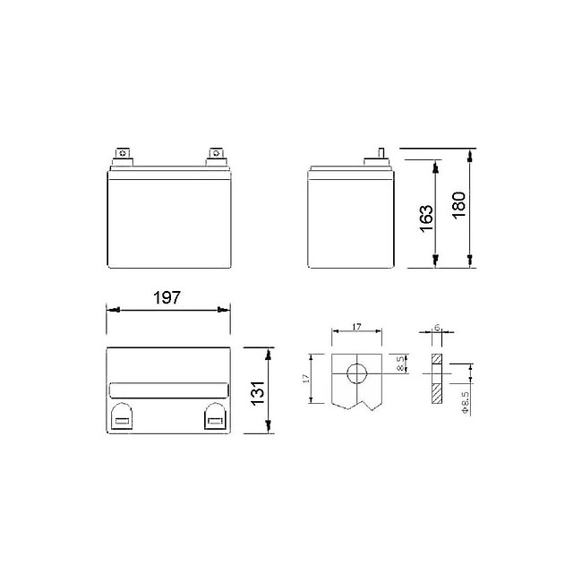 Аккумулятор для ИБП Delta 12V/33Ah (DT 1233)