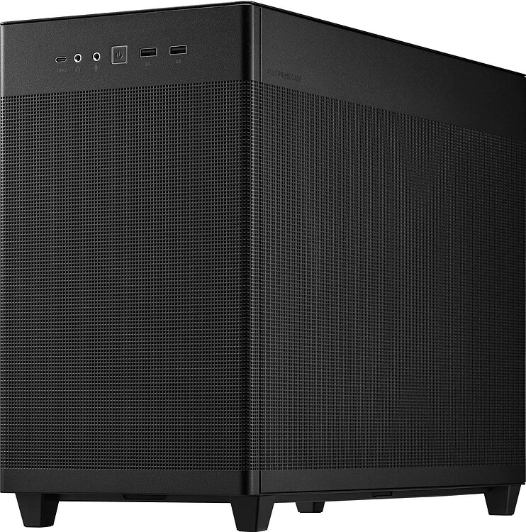 Корпус ASUS PRIME AP201 Tempered Glass mATX без БП Black (90DC00G0-B39010)