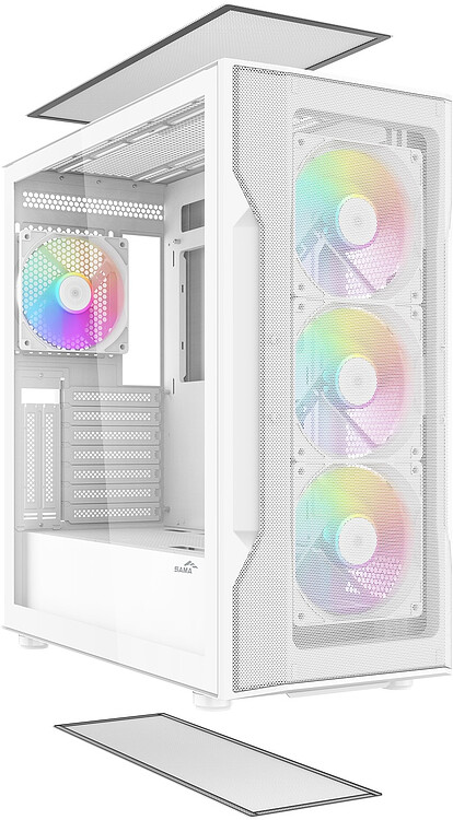 Корпус Sama S40 WH ATX без БП белый (S40-WHAPA4X1-GL)