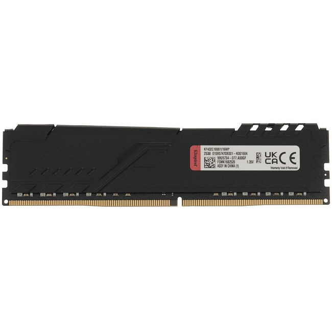 Оперативная память Kingston Fury Beast Black 16GB DDR4 (KF432C16BB1/16WP)