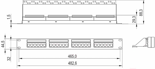 Патч-панель ITK PP24-1UC5EU-D05-1