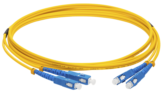Патч-корд Lanmaster LAN-2SC-2SC/SU-5.0 желтый