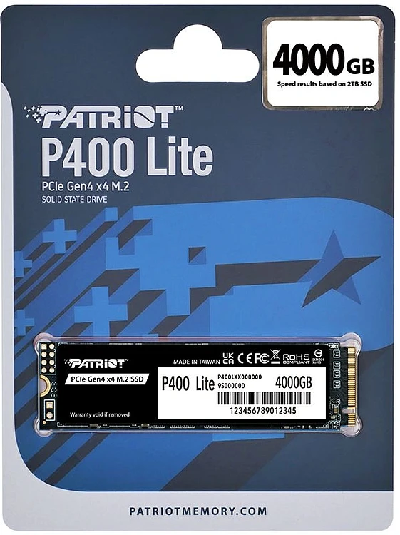 SSD диск Patriot P400 Lite 4TB (P400LP4KGM28H)