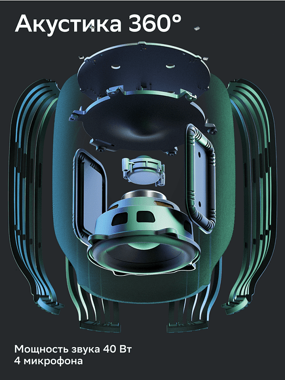 Умная колонка Sber Boom SBDV-00090 черный (SBDV-00090A)