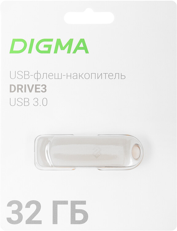 USB Flash-накопитель Digma Drive3 32Gb серебристый (DGFUM032A30SR)