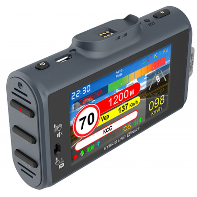 Видеорегистратор-радар детектор Silverstone F1 Hybrid Uno Sport GPS серый
