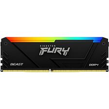 Оперативная память Kingston Fury Beast Black RGB XMP 16GB DDR4 (KF432C16BB12A/16)