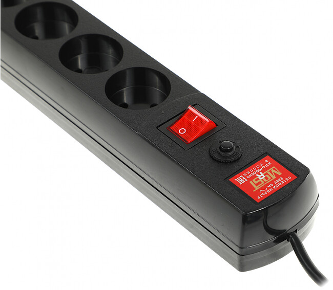 Сетевой фильтр Most R-Ч 2м 6 розеток черный